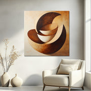 Abstract schilderij aardetinten