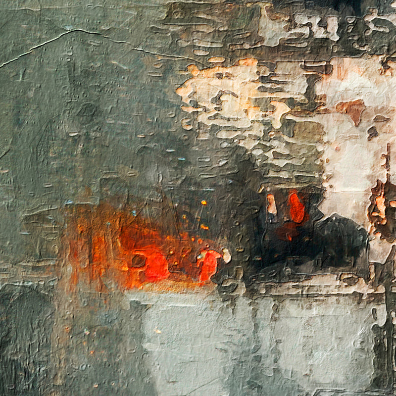 Stadsleven abstract kunst