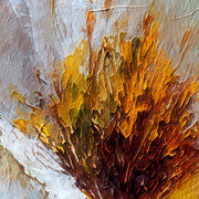 Weiße Blume in Gold II