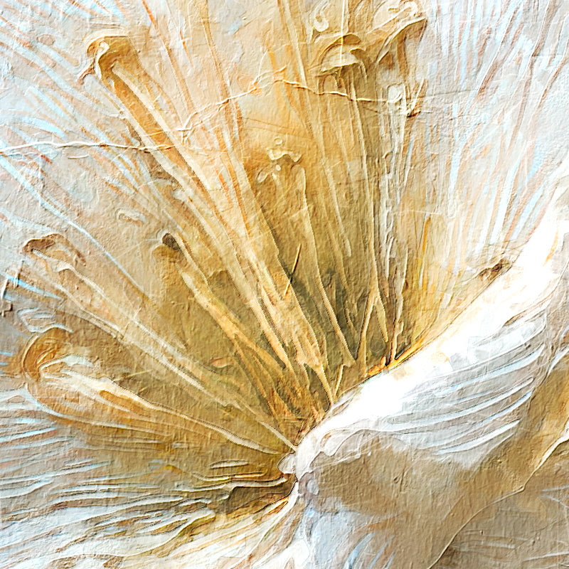 Witte Bloem in Goud