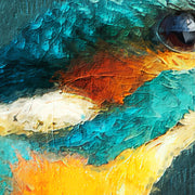 Eisvogel über der Skyline