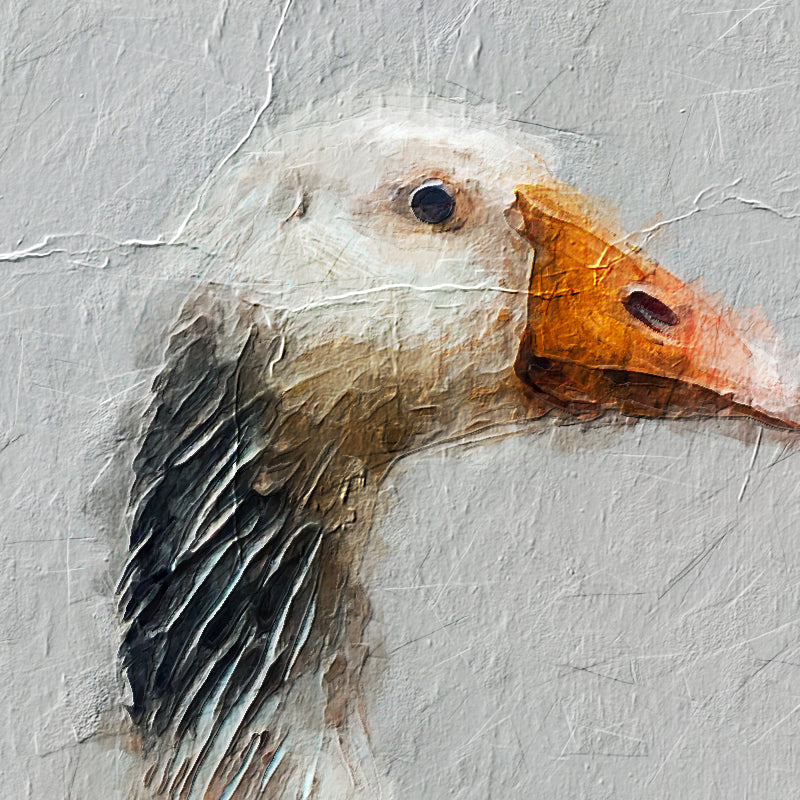 Vier Gänse Kunstwerk