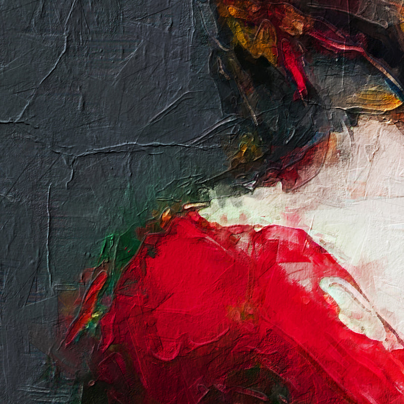 Frau mit roten Lippen Kunst