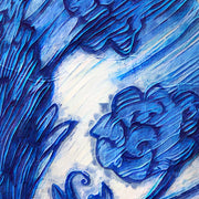 Tulp in delfts blauw stijl
