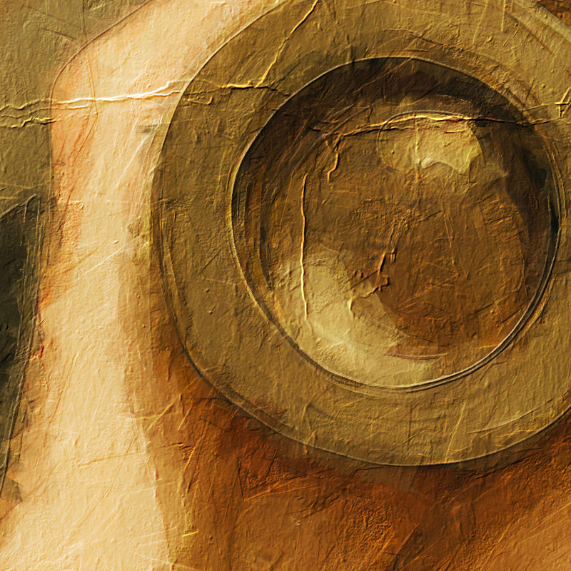 Stilvolle orangefarbene Frauenkunst