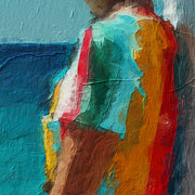 Wartende Frau am Meer