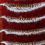 Abstract met strepen en veren