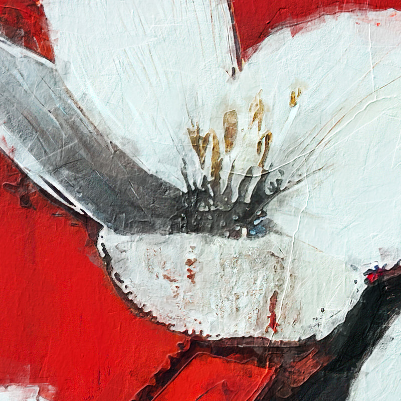 Japanische Geisha mit Blumen