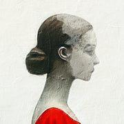 Frau mit Kranich-Kunst
