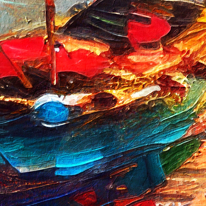 Schilderij zonsondergang