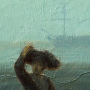 Zeegezicht met figuren bij een schip op de kust - Ludolf Bakhuysen