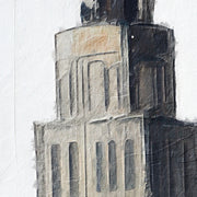 Vrouw met hoed schilderij