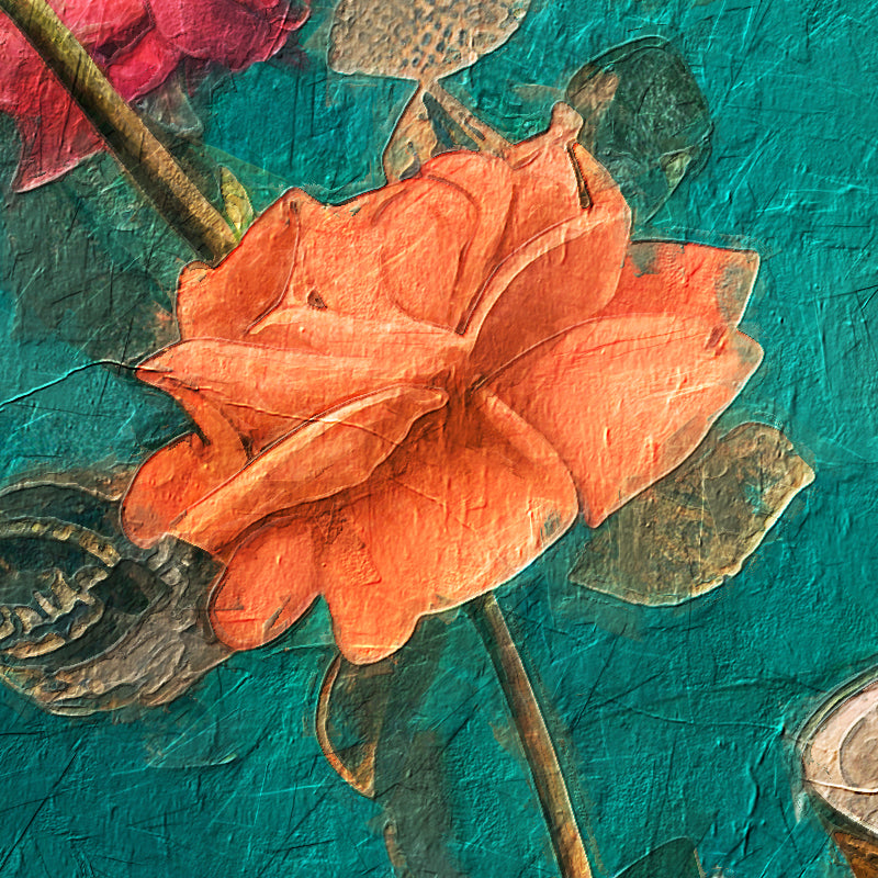 Kunstfrau mit Blumen
