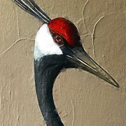 Vrouw met Kraanvogel schilderij