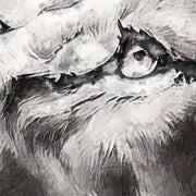 Löwe schwarz-weiß Gemälde