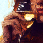 Frau mit einem Glas Wein IV