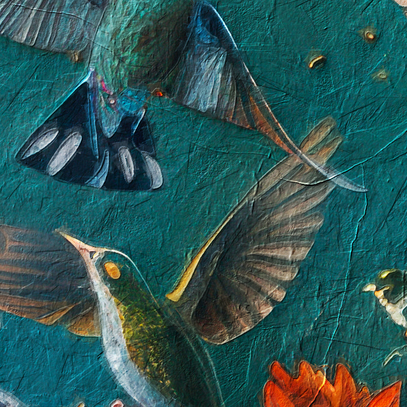 Frau und Vögel Kunst