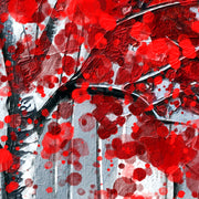 Drei rote Bäume