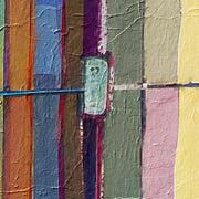 Stad abstract schilderij