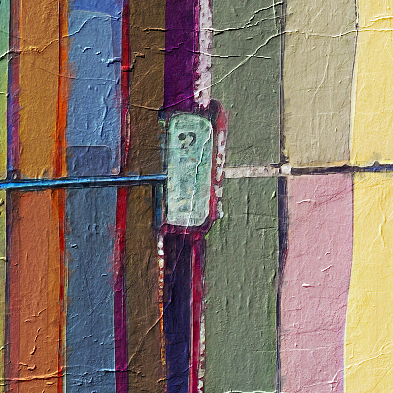 Stad abstract schilderij
