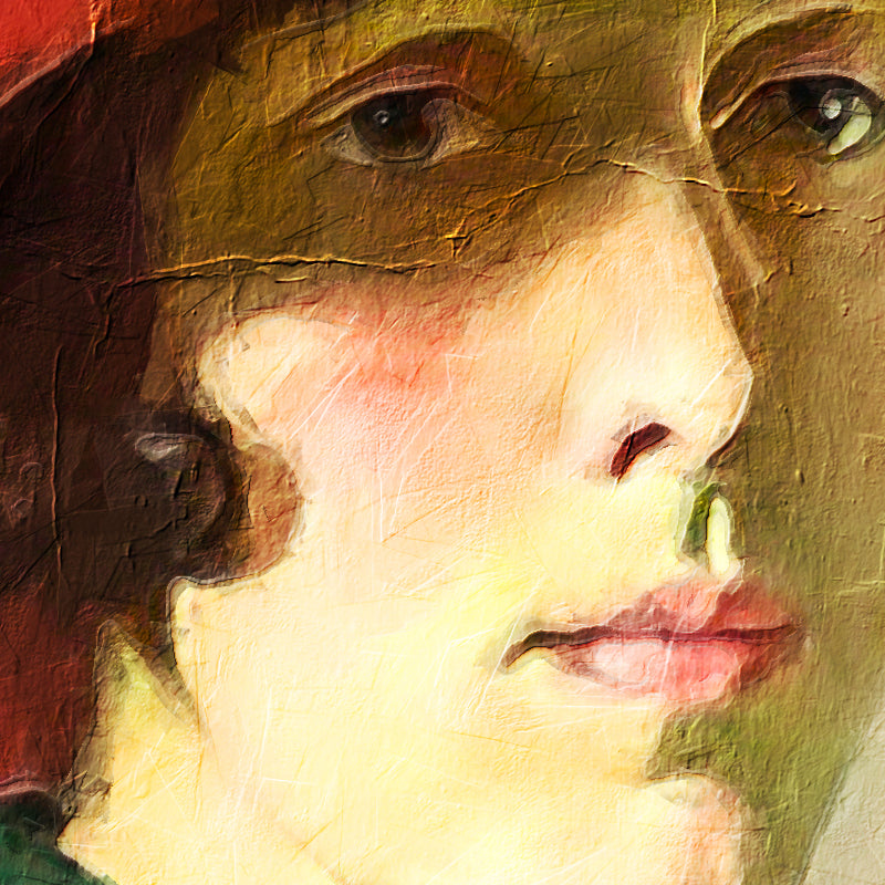 Dame met een rode hoed - William Strang