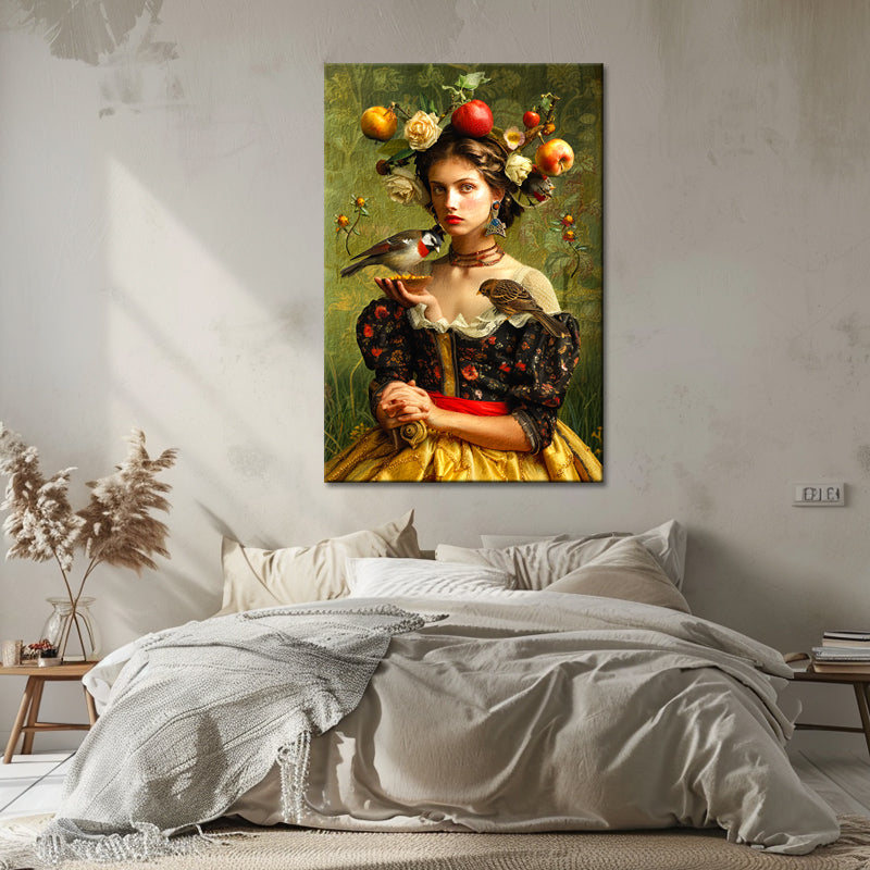 Frau mit Blumen Kunst
