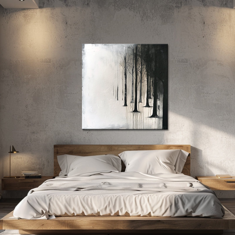 Landschap in zwart wit