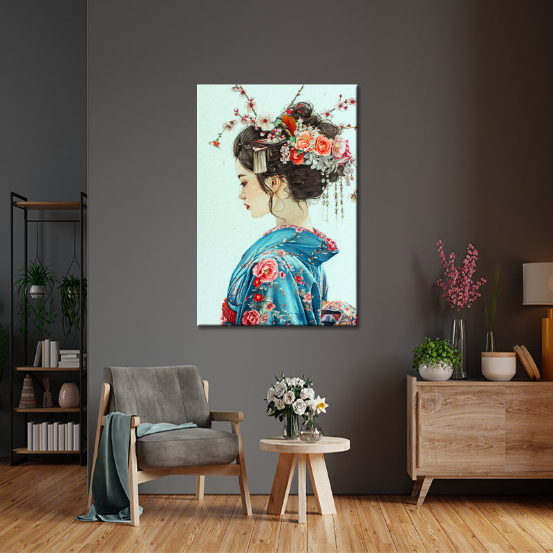 Frau in Kimono Kunst