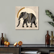 Schilderij Olifant in sepia