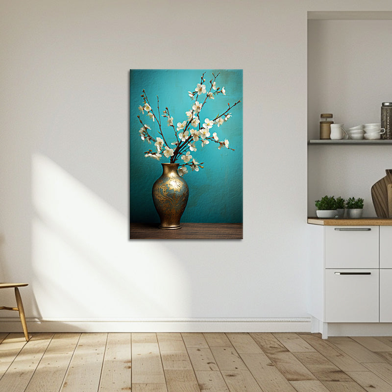 Vaas met witte bloemen