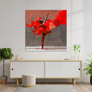 The lady in red