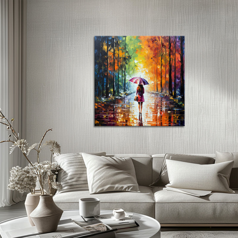 Frau mit Regenschirm II