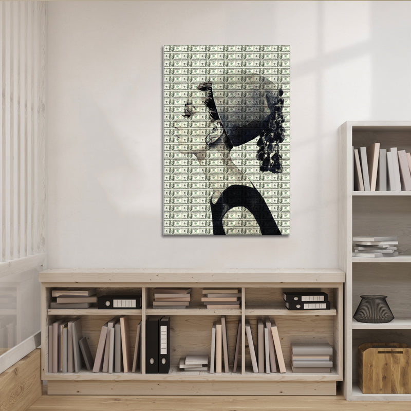 Audrey Hepburn zwart wit grijs