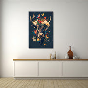 Koe met bloemen