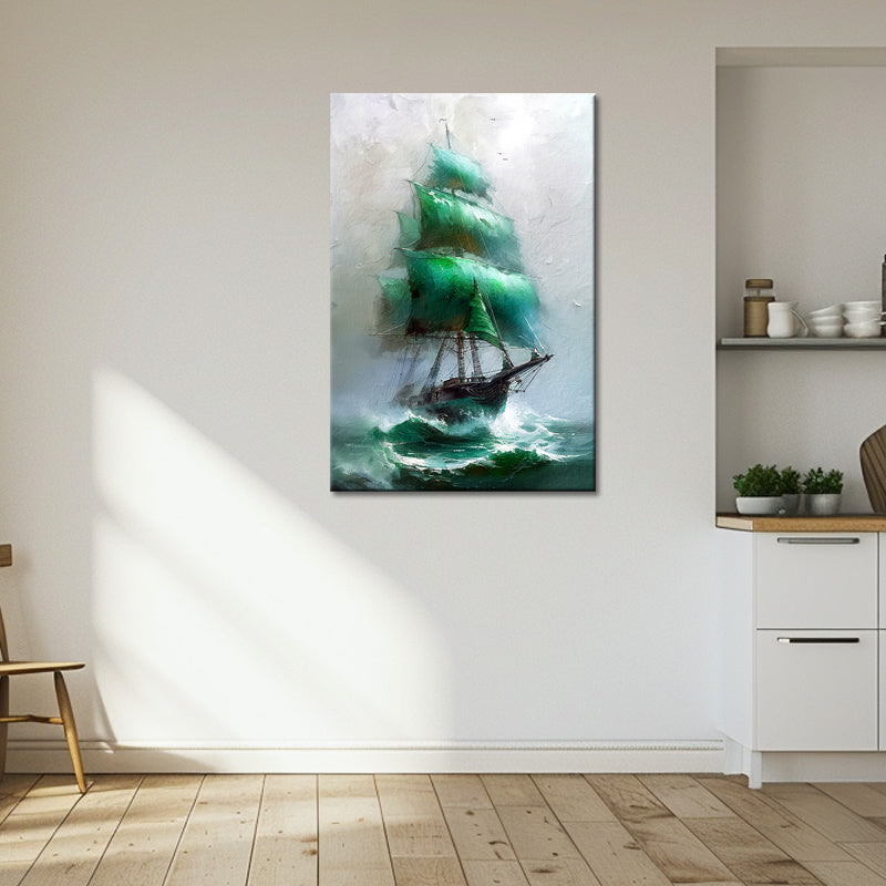 Oude schip schilderij