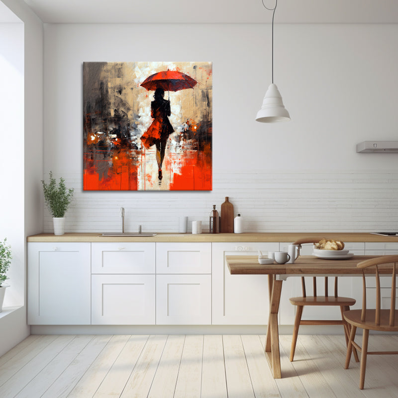 Vrouw met paraplu