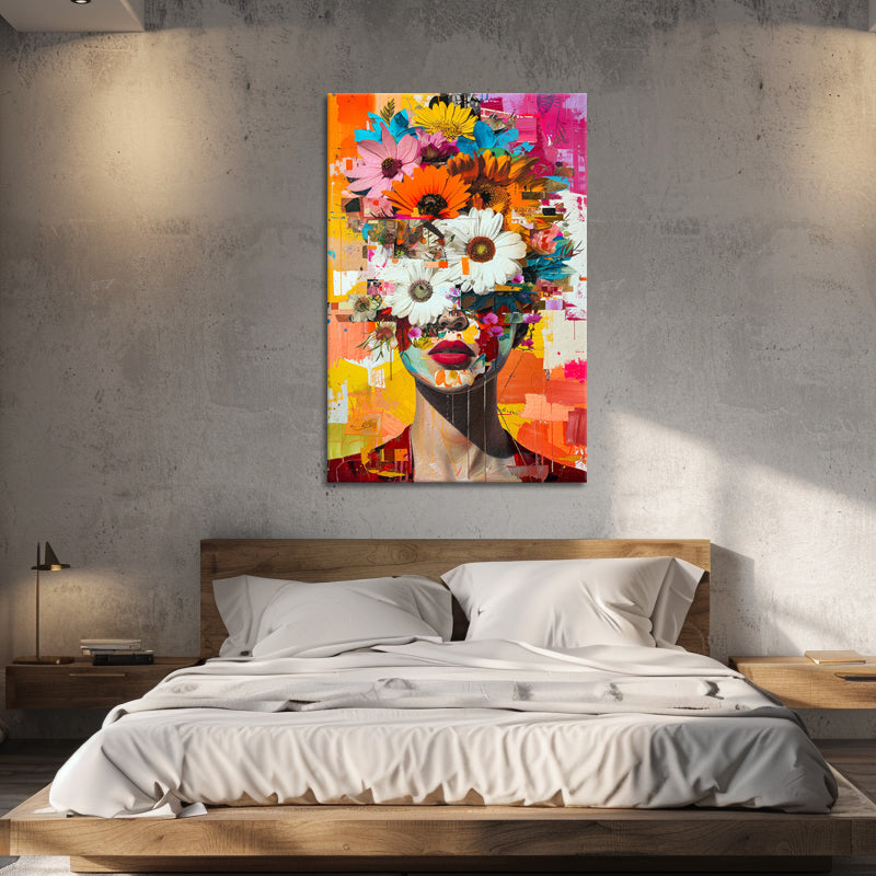 Vrouwelijk portret met bloemen