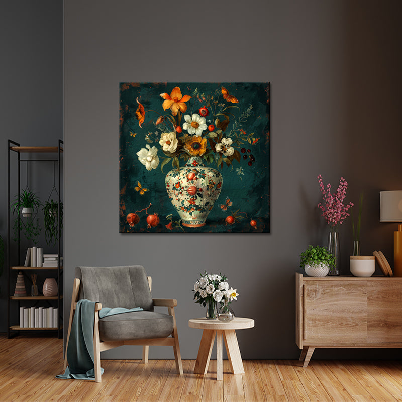 Groot vaas met bloemen