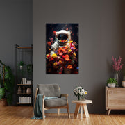 Astronaut in bloemen