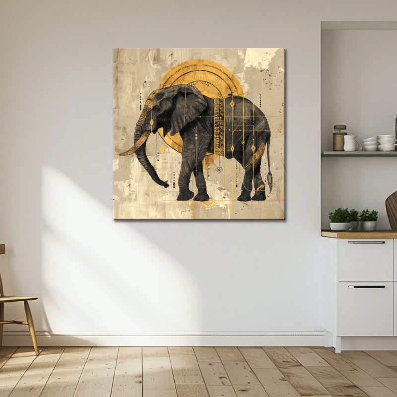 Olifant in sepia Art