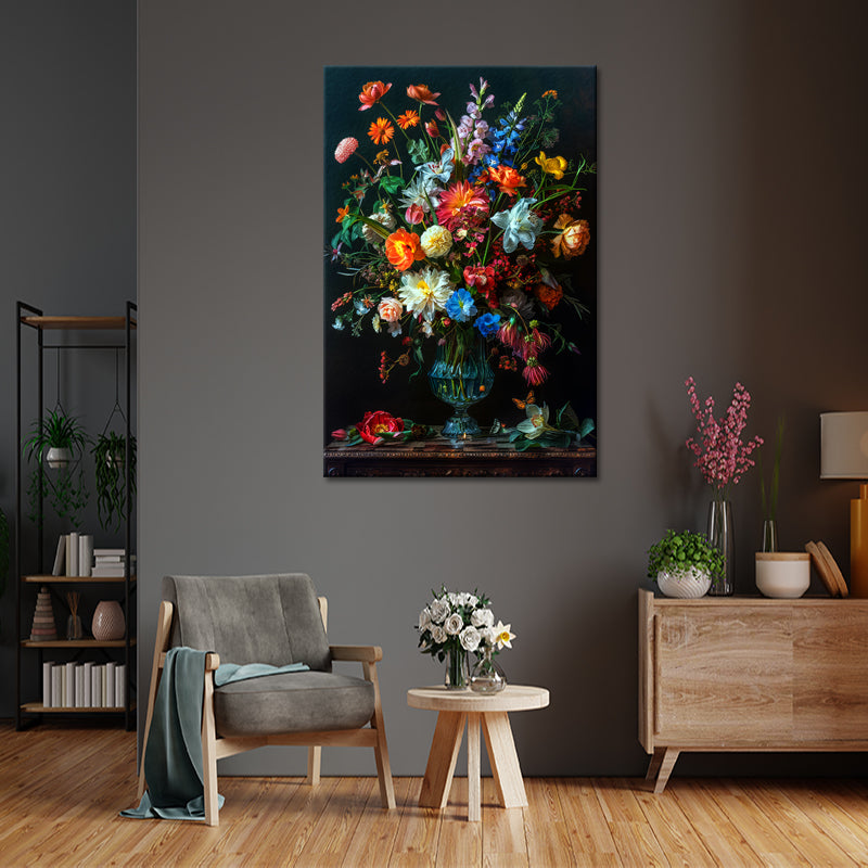 Vintage Vaas met bloemen III