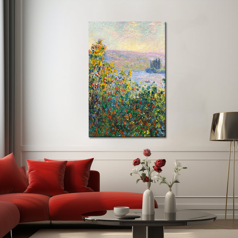 Flower Beds at Vétheuil - Monet