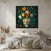 Groot vaas met bloemen