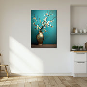 Vaas met witte bloemen