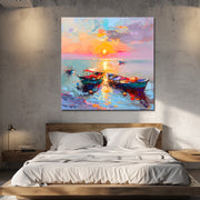 Schilderij zonsondergang