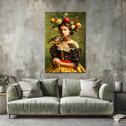 Frau mit Blumen Kunst