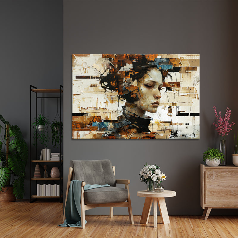 Frau in Mixed Media