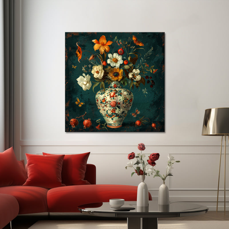 Groot vaas met bloemen