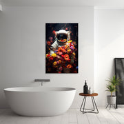 Astronaut in bloemen