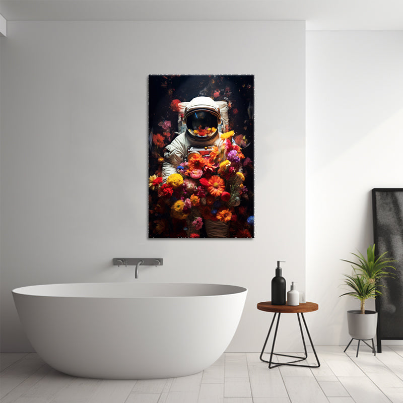 Astronaut in bloemen